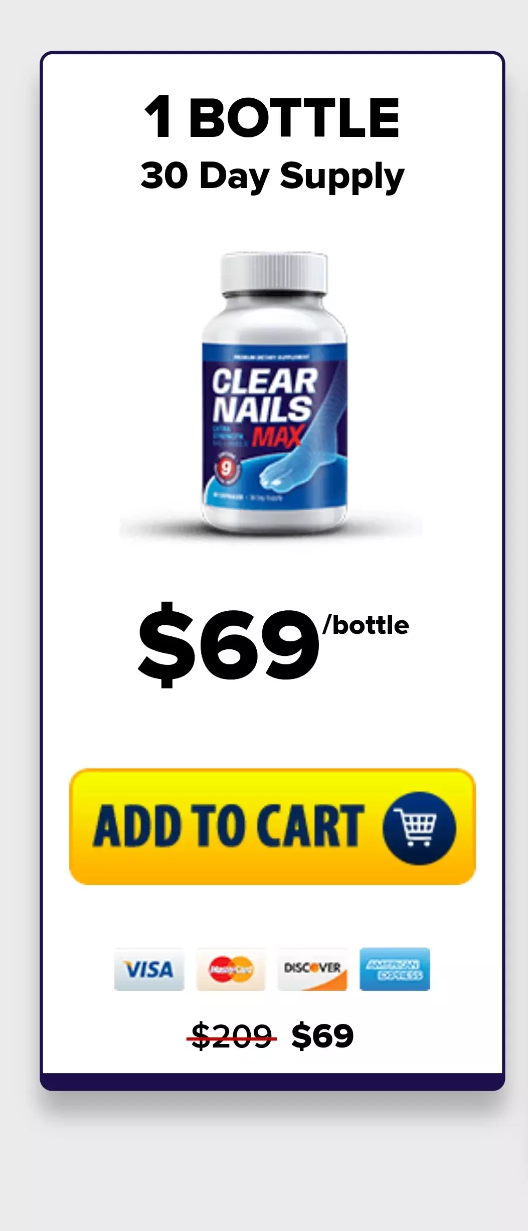 clear nails max 1 bottle price