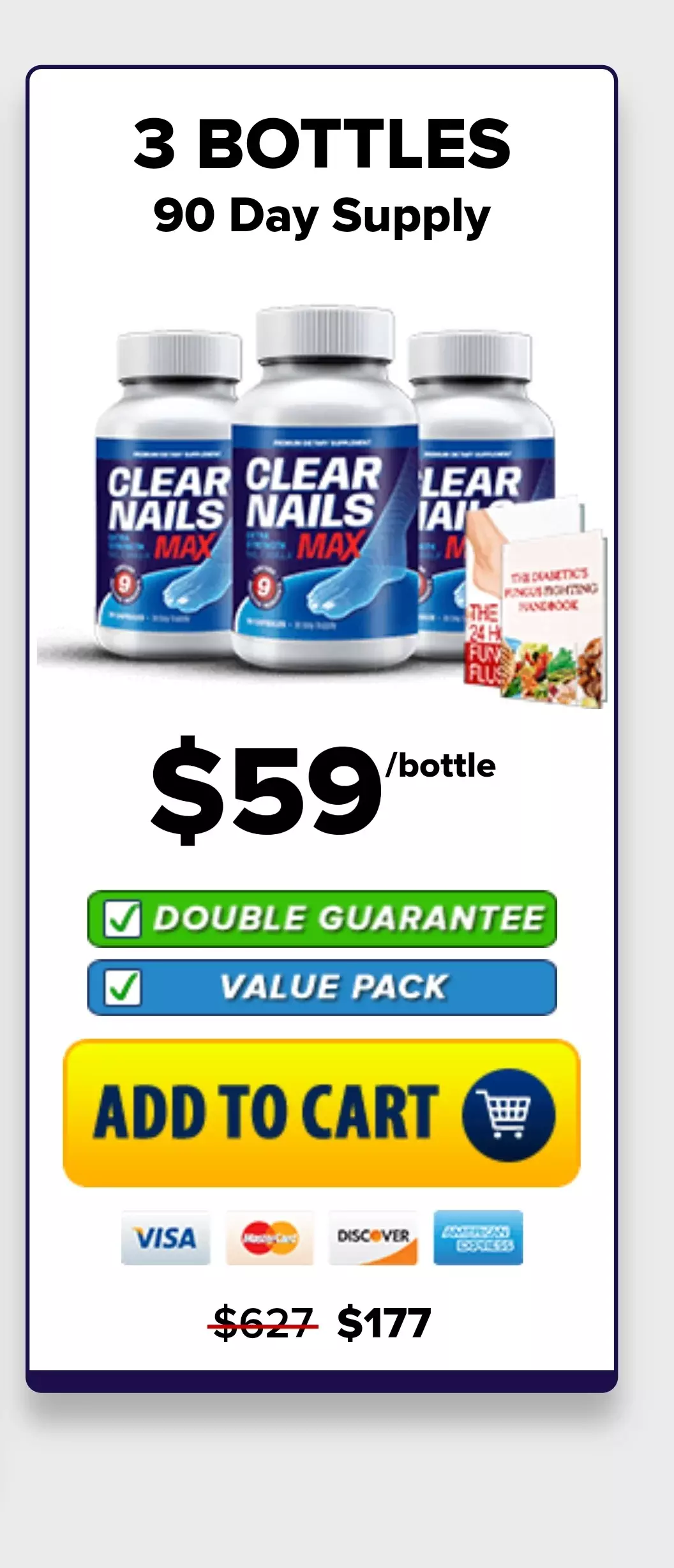 clear nails max 3 bottles price